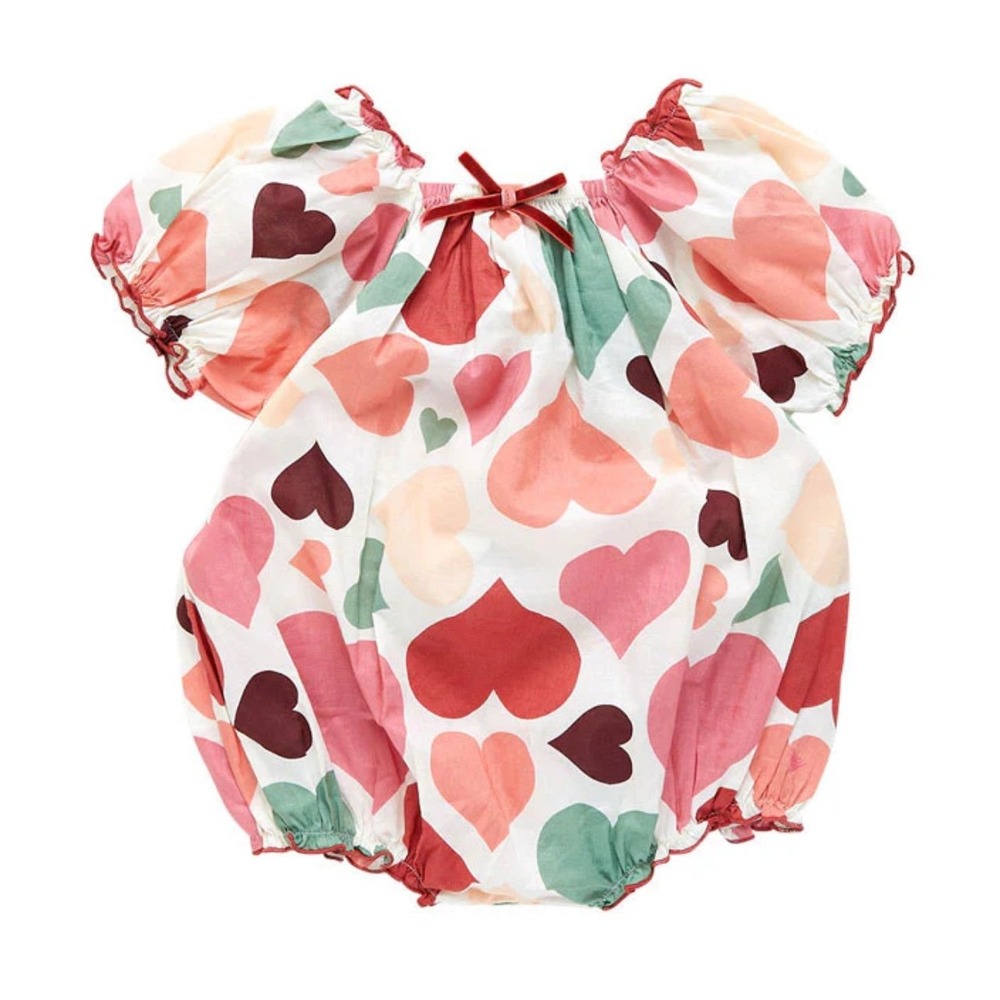Pink chicken Baby Lexi Bubble - Vintage Hearts size 3-6